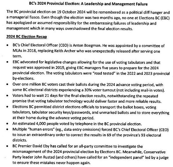 mindingottawa's tweet image. Feds in 2025 memo obtained thru Access to Information ridiculed Anton Boegman, ex-Chief Electoral Officer, for “comedy of errors”
“The British Columbia public deserves answers to questions about the well-documented failures. The Chief Electoral Officer is accountable for the