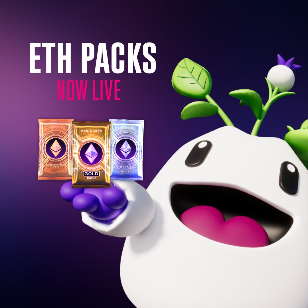 ETH enjoyoors, did you know there are THREE pack tiers to take a shot at your ETH grail?

Want a free pack on us?
Like. RT. Tag your favorite ETH project.