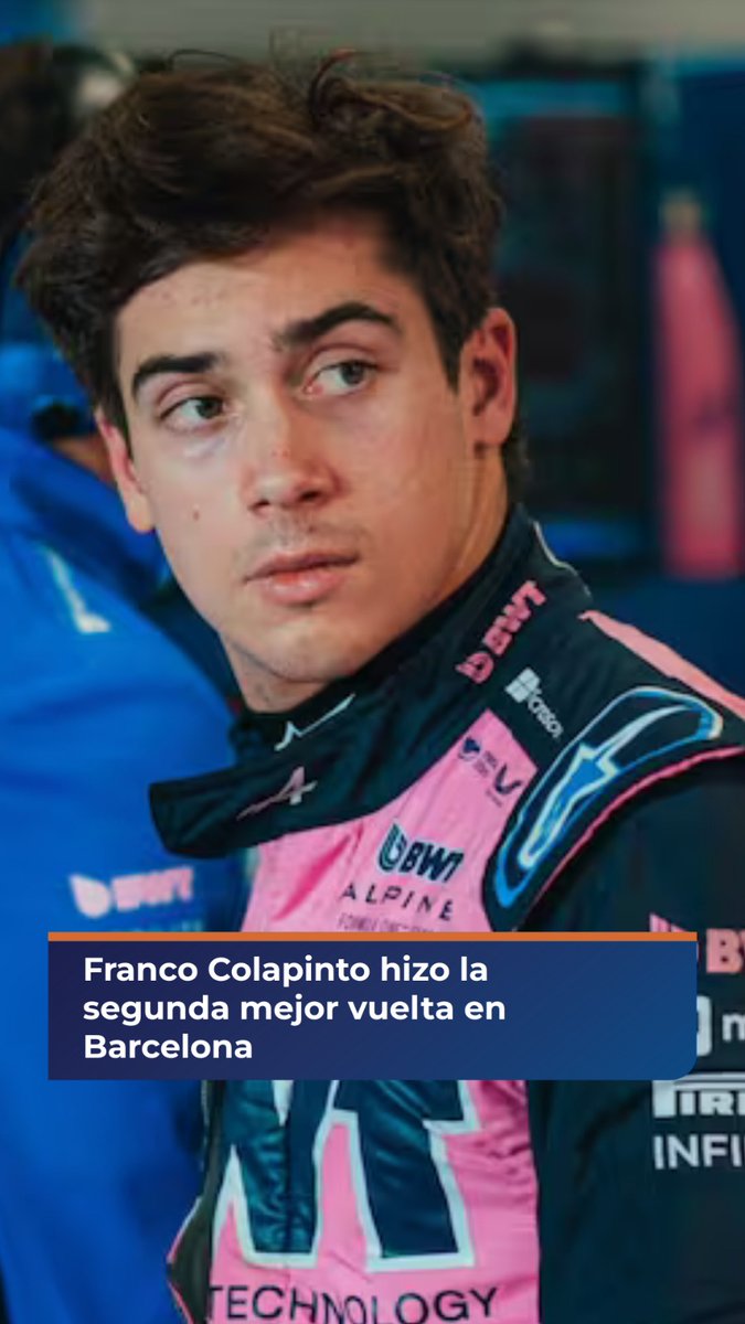 andytasosa's tweet photo. 🔹 Gran performance de Franco Colapinto en Barcelona

El piloto argentino completó 56 vueltas a bordo del A526 y registró el segundo mejor tiempo de la mañana en el circuito catalán de Montmeló.

📌 LN+ https://t.co/OvNfCM2ISu
