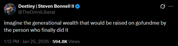issybobizzy's tweet photo. @gosuprime022 @Awk20000 I like Destiny's debates, but the dude has definitely said stuff just as bad (if not worse) than Hasan.

You don't even have to scroll far to find him advocating for someone to "do it" in the "assassinate you-know-who" way. https://t.co/Md3K4kLEoI