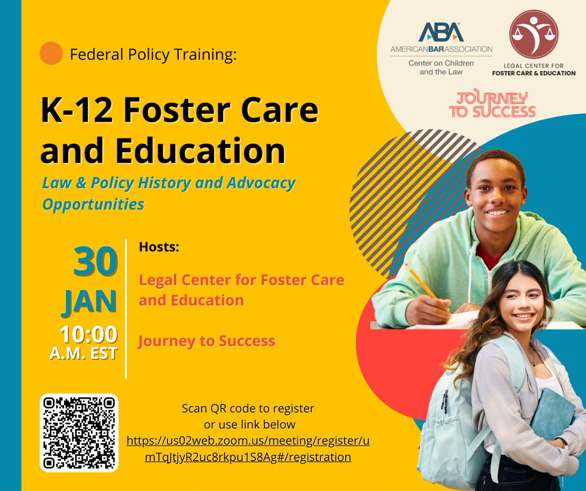 TrueUpKY's tweet image. Don't miss out on this policy training opportunity from @journeycampaign. This virtual session will focus on K-12 Foster Care and Education. Register now: bit.ly/49ZQPsf