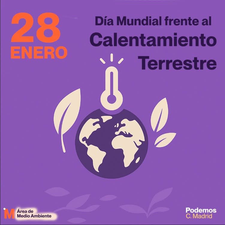 🔥El planeta arde y algunos siguen mirando a otro lado. Hoy, #DíaContraElCalentamientoTerrestre, exigimos políticas reales: transición ecológica, educación ambiental y acción inmediata. No hay excusas para abandonar el futuro.
<a href="/Podemos_CMad/">Podemos C.Madrid</a>