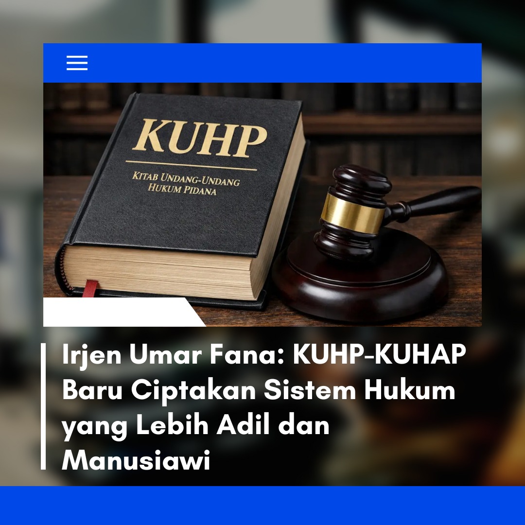 KUHP dan KUHAP baru hadir buat kasih ruang lebih gede buat penyelesaian masalah yang manusiawi dan rasional #KUHP-KUHAP