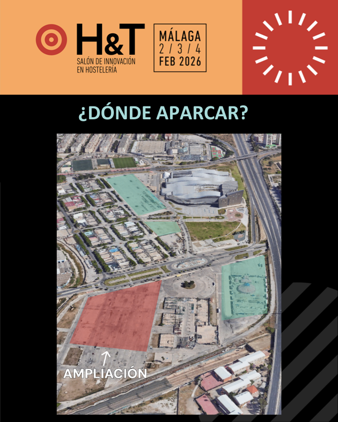 SalonHyT's tweet photo. 🚗✅ Para facilitar la llegada a #HyT 2026, se han habilitado zonas de aparcamiento extra con el objetivo de acoger a todos los visitantes y mejorar el acceso al recinto. Te las mostramos sombreadas en verde y rojo en la imagen.

Te recomendamos planificar tu llegada con tiempo y seguir la señalización para encontrar plaza de forma ágil.

🌐 Consulta el programa general: https://t.co/vbI9u8W3Fd
📝 Estás a tiempo de inscribirte aquí: https://t.co/E78sXblVLh

📆 #HyT se celebra del 2 al 4 de febrero de 2026 en @Fycma  (Palacio de Ferias y Congresos de Málaga) | Enciende el futuro.

#Gastronomía #Hostelería #Turismo #Innovación #tech