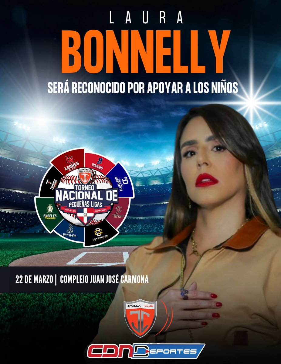 Felicidades a Laura Bonnelly, líder entre las mujeres cronistas!!!.

Los niños de la Academia La Javilla le entregarán una placa de reconocimiento.

#TorneoNacionalDePequeñasLigas
#ApoyarALosNiñosTeHaceGrande