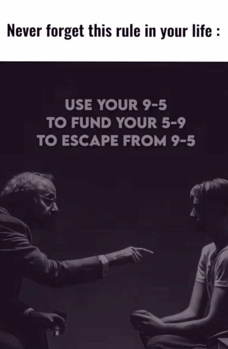 argmaxor's tweet image. Your 9–5 sustains you.
Your 5–9 defines you.