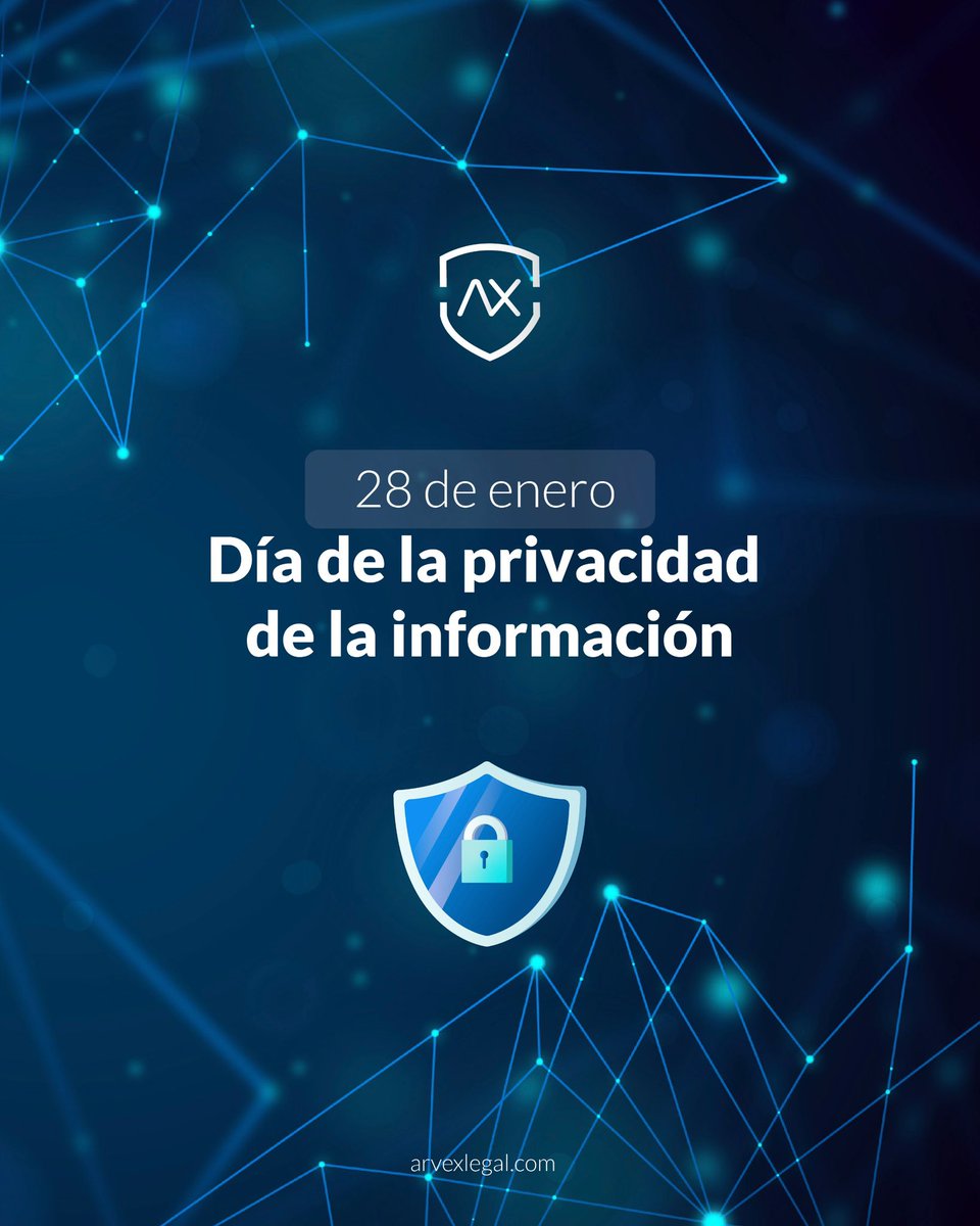Hoy se conmemora el Día Internacional de la Privacidad de la Información. 🔓

Un recordatorio de que los datos personales no son solo activos digitales, son una responsabilidad legal.

En ARVEX ayudamos a las empresas a protegerlos, cumplir y operar con seguridad.

#ARVEX #AX