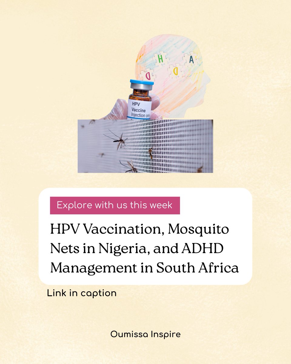 Read here 👇
oumissainspire.com/monday-reads-0…

#reads #stories #data #PublicHealth #publichealthprogress #vaccine #hpv #hpvvaccination #hpvvaccineeducation #adhdawareness #adhd #adhdproblems #malaria #malariaprevention