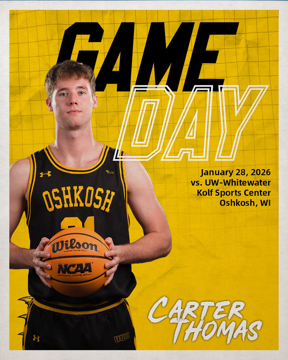 Alexrocks4u's tweet image. BEAST MODE IT'S GAMEDAY!!!
🏀 Game 19: Wednesday, 1/28/26
🆚 UW-Whitewater
📍 Kolf Sports Center
🕐 7 PM CDT
📺 wiacnetwork.com/uwoshkosh/?B=2…
#OneFist