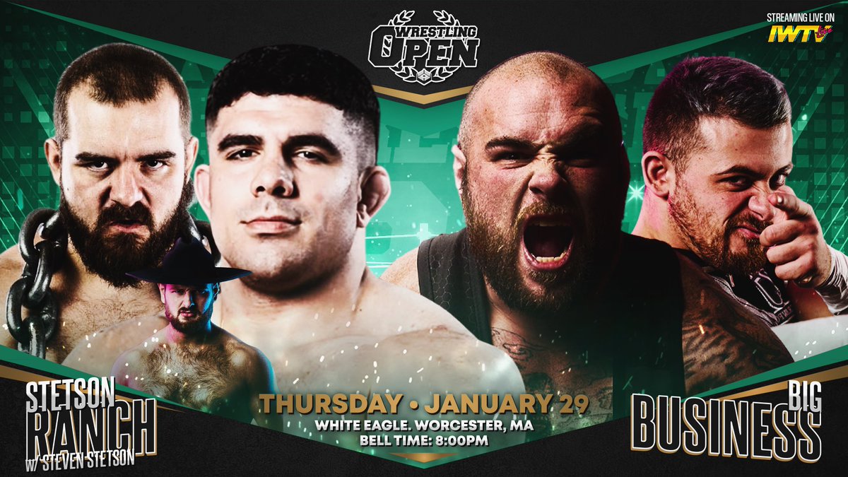 WrestlingOpen's tweet image. THE RANCH ENFORCER IS BACK

@DannyMilesUSA &amp;amp; @BobbyCasale take on @BigBaconBrad @ @TJCWrestling!

Thursday in Worcester at the White Eagle!

🎟️: tinyurl.com/Open129Tix
or $10 at the door!
📺: @indiewrestling