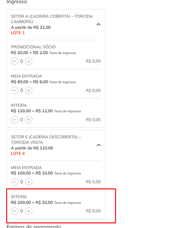 rodrigoblog's tweet photo. Atualizando:
Camboriú aumentou o preço do ingresso visitante contra o Avaí pra 220 reais. https://t.co/xvA3kZ2PQT