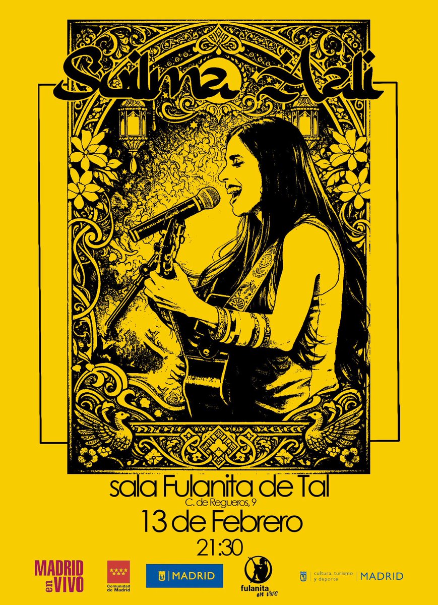 Este próximo viernes 13 de Febrero estaré tocando en la sala Fulanita de Tal a las 21:30h. C/de Regueros 9, Madrid 
ENTRADAS disponibles en el siguiente enlace ➡️ share.google/UCRFQhnfiIoLWS…