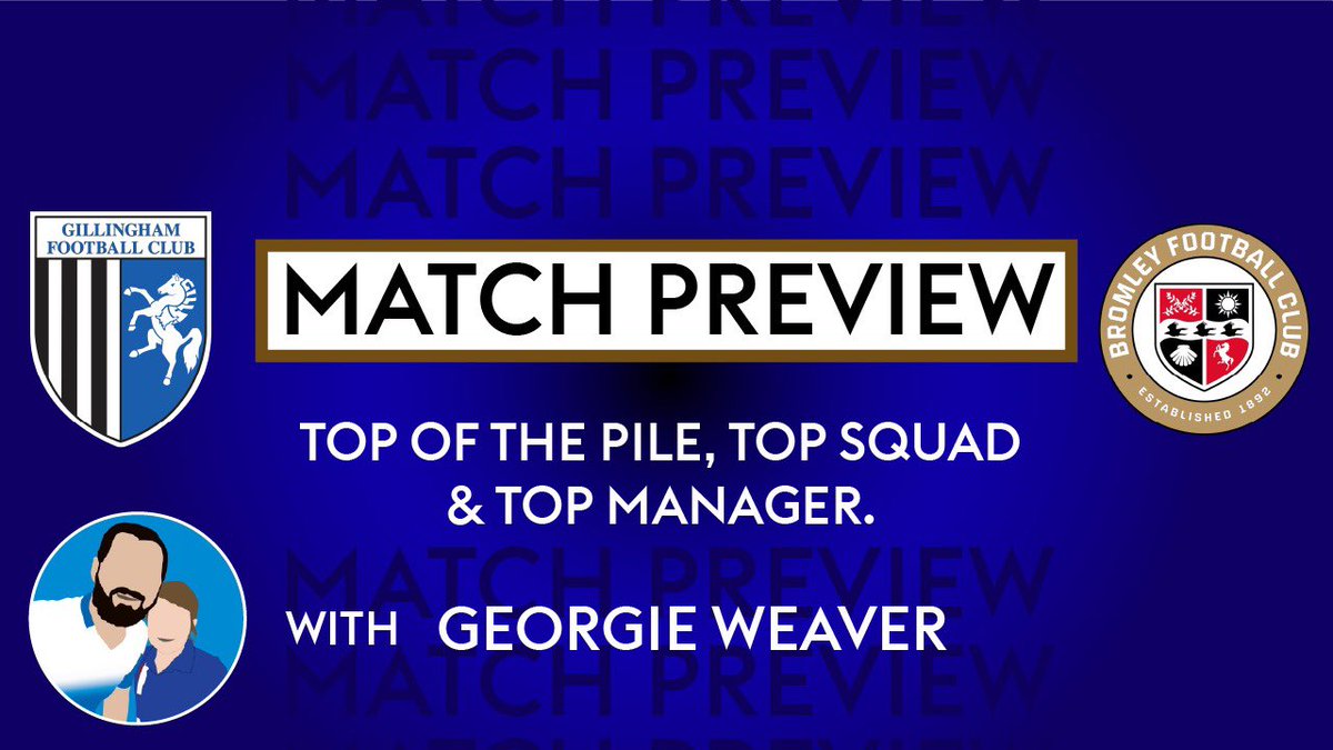 🎥 Our latest MATCH PREVIEW episode looks ahead to this weekends visit of the league leaders 
 
🗣️ <a href="/georgieweaver96/">Georgie</a> 
🏆 League 2 
🆚 Bromley   
🏟️ Priestfield 

⛔️ Over two months unbeaten 
⛅️ The sky’s the limit?
🤔 Best ‘understudy’ in the division? 
👨🏻‍🦲 Andy is still the (Wood)