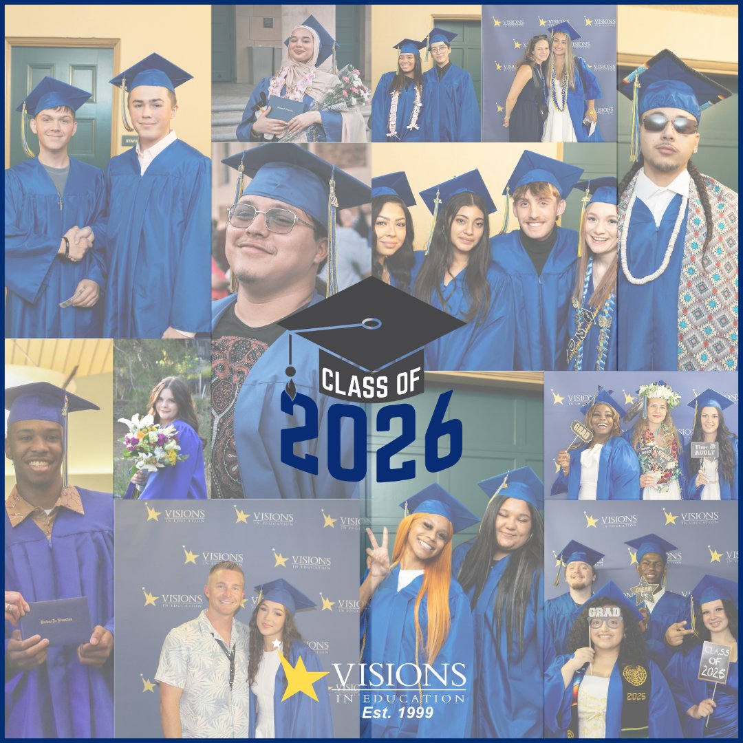 VisionsInEd's tweet photo. Fall grads - February 3rd is just around the corner! 🎉

We can’t wait to cheer you on as you cross the stage. Be sure to review the ceremony expectations, parking details, and more &amp; don’t forget to tag us using #VisionsGrad! See you next week! 🎓✨ #Classof2026 #VisionsProud https://t.co/aAeIMuBxZ3