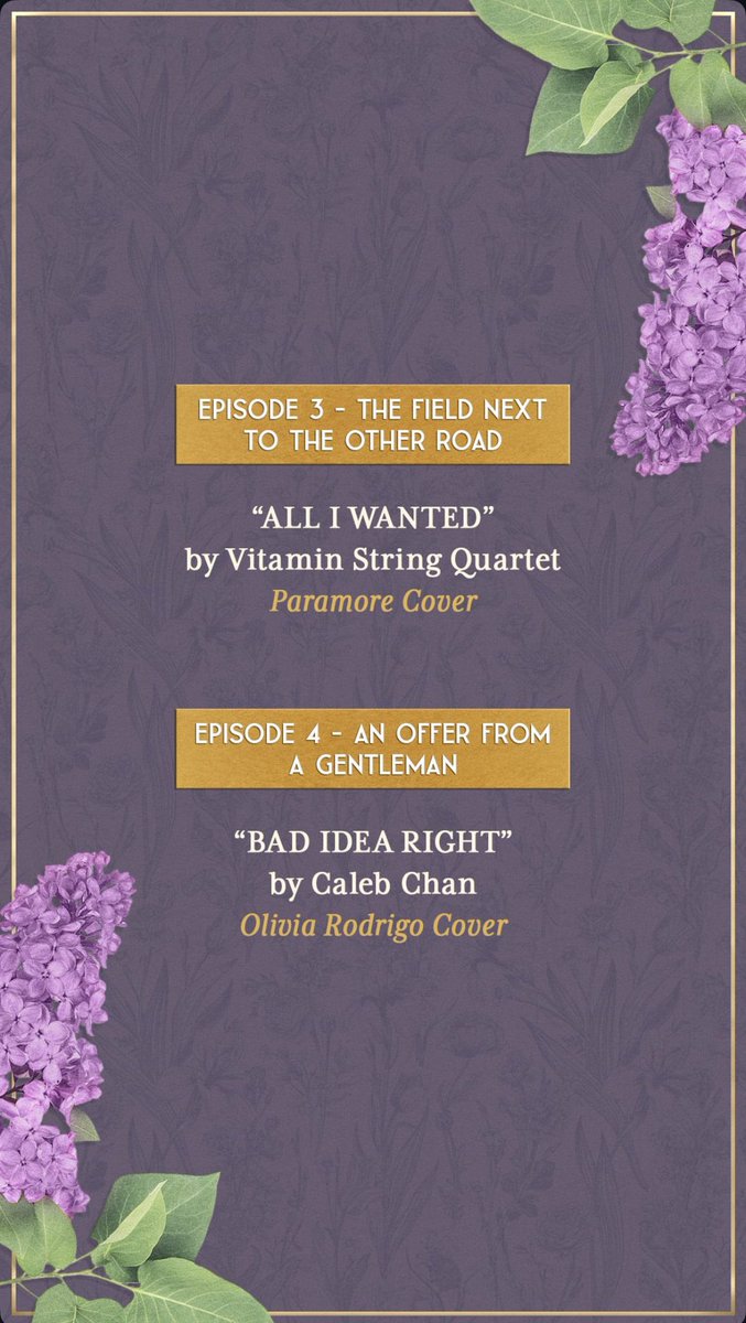 ประกาศเพลงบรรเลงใน Bridgerton Season 4 พาร์ทแรกมาล้าวววว 🥹 โครงการเราชนะที่แท้ Enchanted มาจริง เตรียมทิชชู่จำนวนมาก

Taylor Swift — “Enchanted”
Paramore — “All I Wanted”
Olivia Rodrigo — “Bad Idea Right”
Coldplay — “Life in Technicolor”
USHER ft. Pitbull — “DJ Got Us Fallin’ In