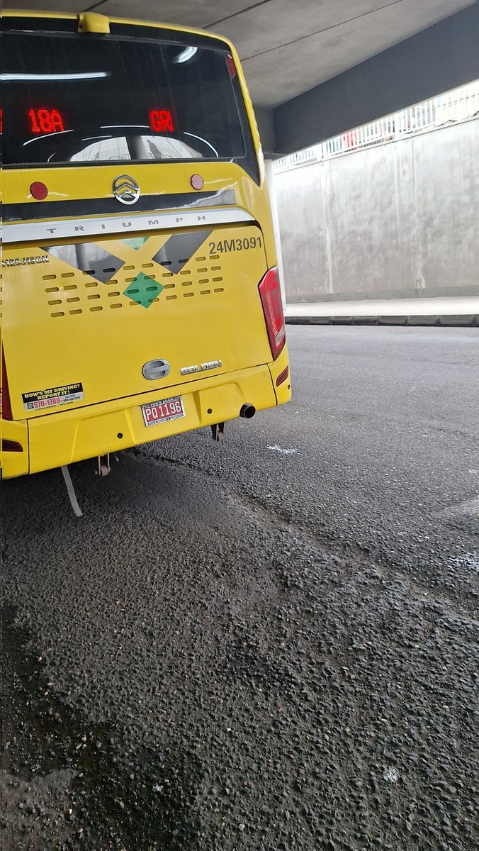 adrianwrob's tweet photo. Today i took this bus from Portmore to hwt.. the driver had the music on full volume to the annoyance of all passengers plus excessive speeding and careless driving.. i assumed this driver was under some influence and poses a clear danger on our roads.. @jutcltd 18a 11:15am https://t.co/VYg5gVGwRR
