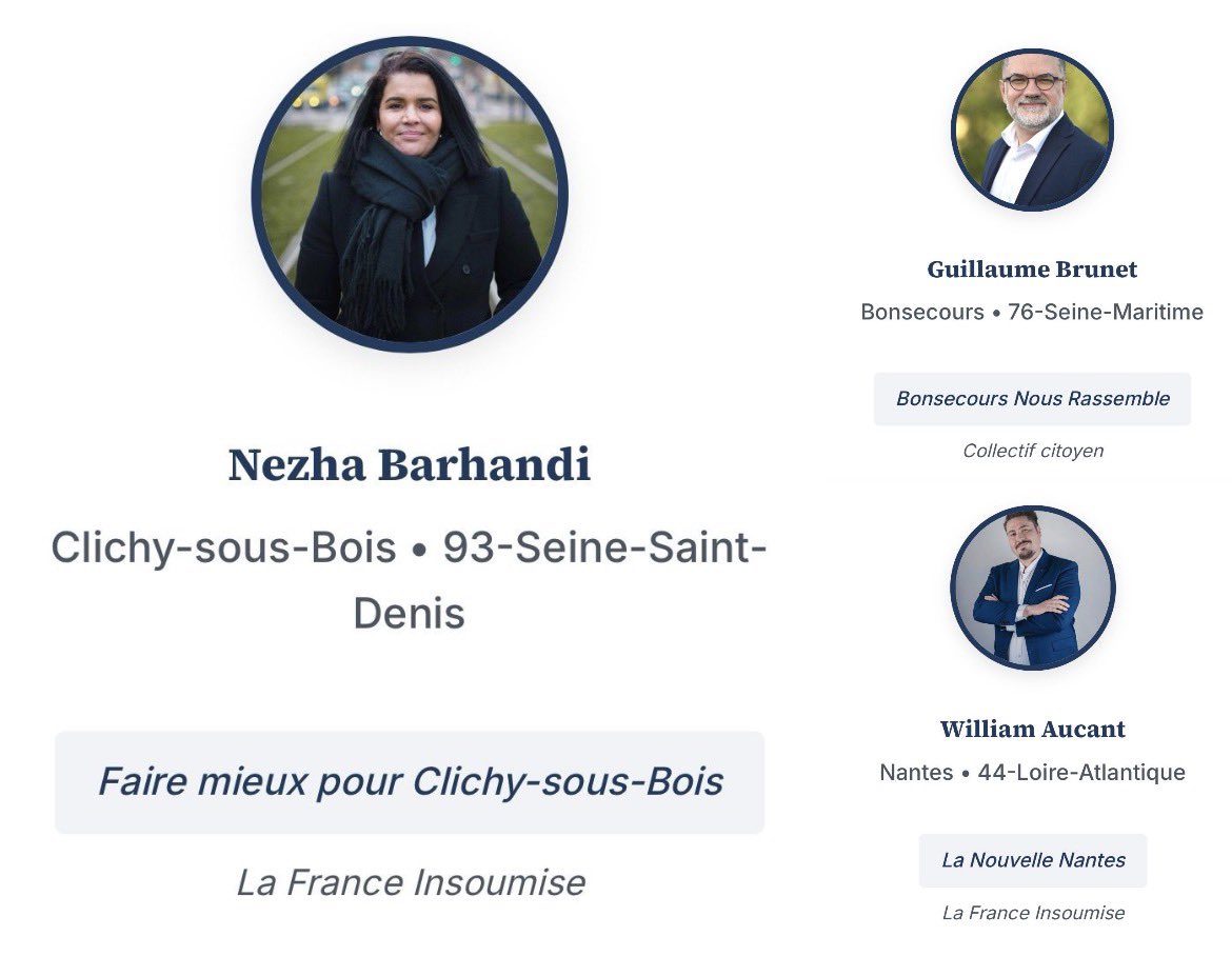 📣Quelques candidats qui s'engagent à créer une délégation aux droits des enfants! 👏

➡️<a href="/NezhaBarhandi/">Nezha Barhandi</a> Clichy sous Bois (93)
➡️Guillaume Brunet Bonsecours (76)
➡️<a href="/WilliamAucant/">William Aucant</a> Nantes (44)

Merci #municipales2026
La liste et les infos sur Droits-des-enfants.org