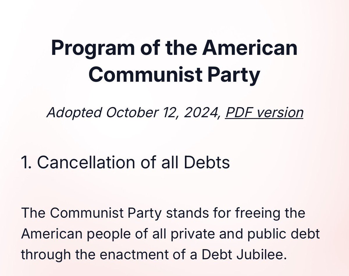 If you don’t want to cancel the debts &amp; crush the creditor/rentier class, then you’re not genuinely anti-establishment.

Their power is sustained through debt trapping and land ownership. If you don’t change that, you won’t change much at all.

People like Nick Fuentes don’t want