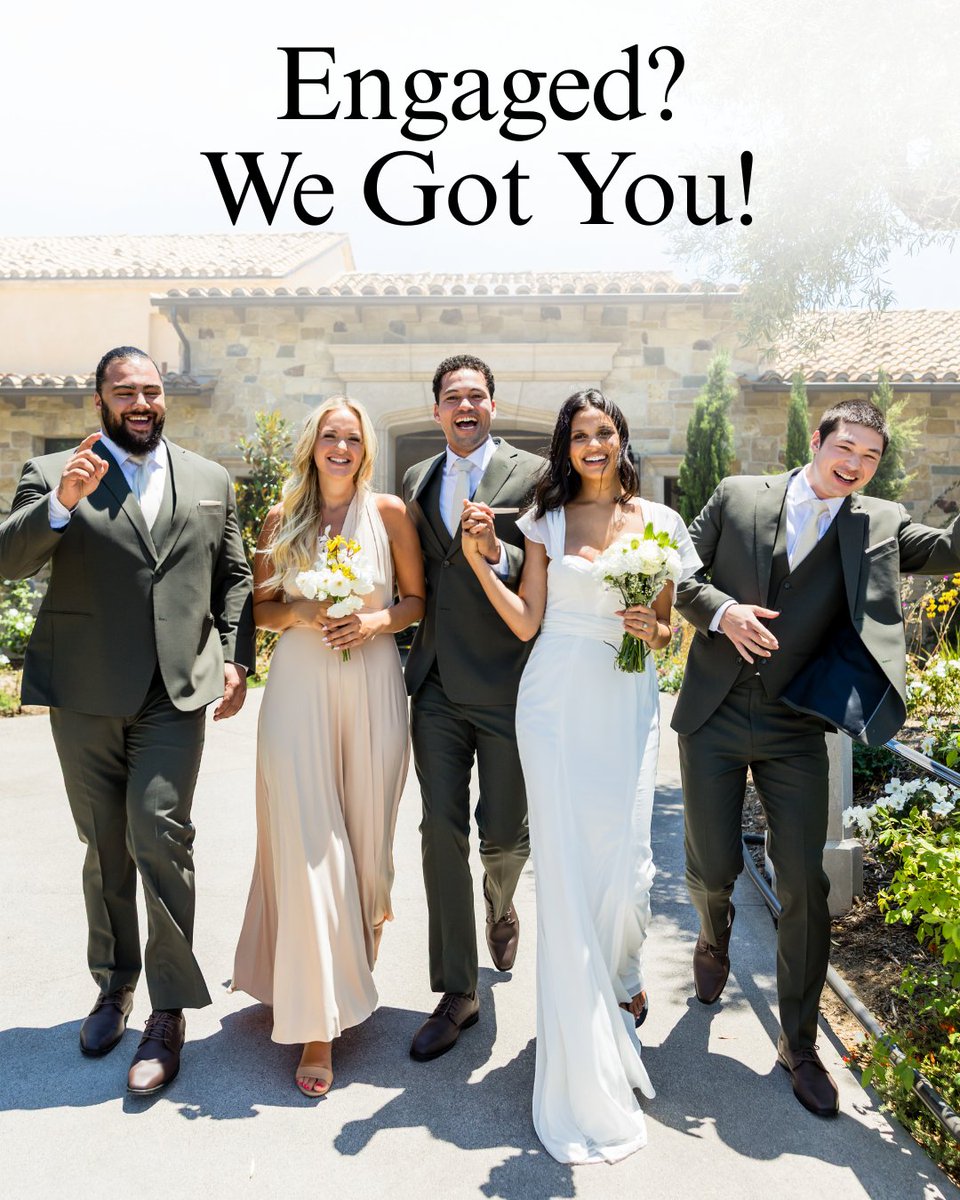 Just said yes? 💍✨🍾
We’re with you every step of the way. Free swatches, try-ons, expert styling, group perks- everything you need to suit up with confidence.