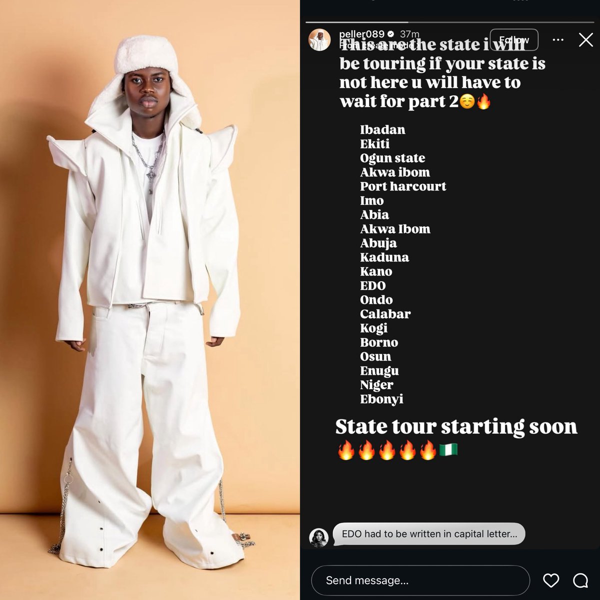 Just in: Peller is planning a Nigerian state Tour, He would be the first African streamer to ever do this 🇳🇬
