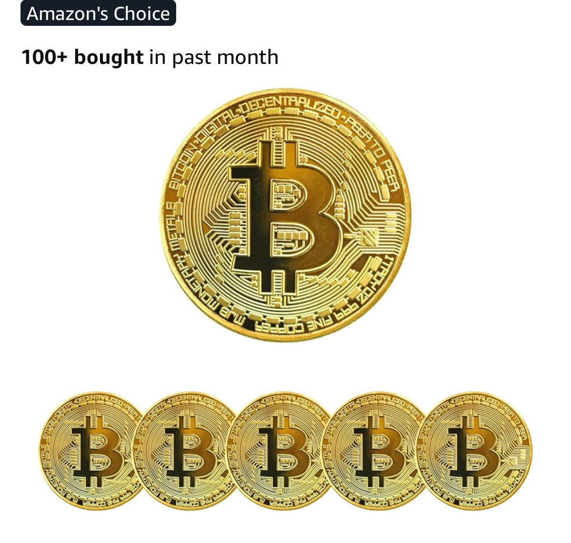 THIS IS CRAZY! 🤯 On Amazon you can buy 6 Bitcoin for $10. But even better,  they are gold plated! Buy: 6 for $10. Sell: 6 for $94,000 each ($89k BTC  plus $5k gold) PROFIT: $564k