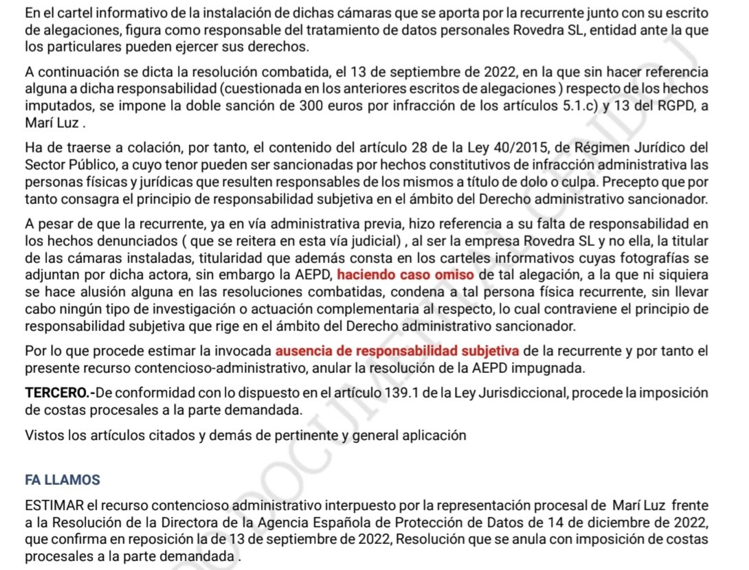 caty_pou's tweet photo. 📌 SAN 5347/2025, 4.12
#Videovigilancia 🎦
✅ Sobre ausencia de responsabilidad subjetiva.
#Estima recurso
👩🏼⚖️ Maria Nieves Buisan García https://t.co/nZkByo7YDE https://t.co/weyV8TY5Oa