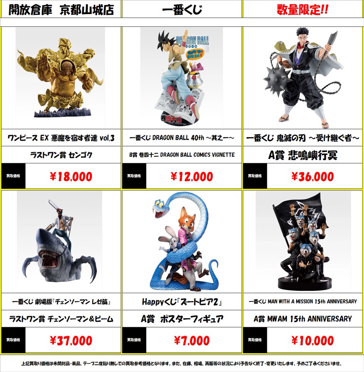 🔥超激アツフィギュア買取情報🔥 #ワンピース #ドラゴンボール #鬼滅の