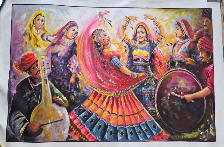 Art of the Day! "Traditional Folk Dance on Desert". Buy at: ArtPal.com/33manisharts?i…