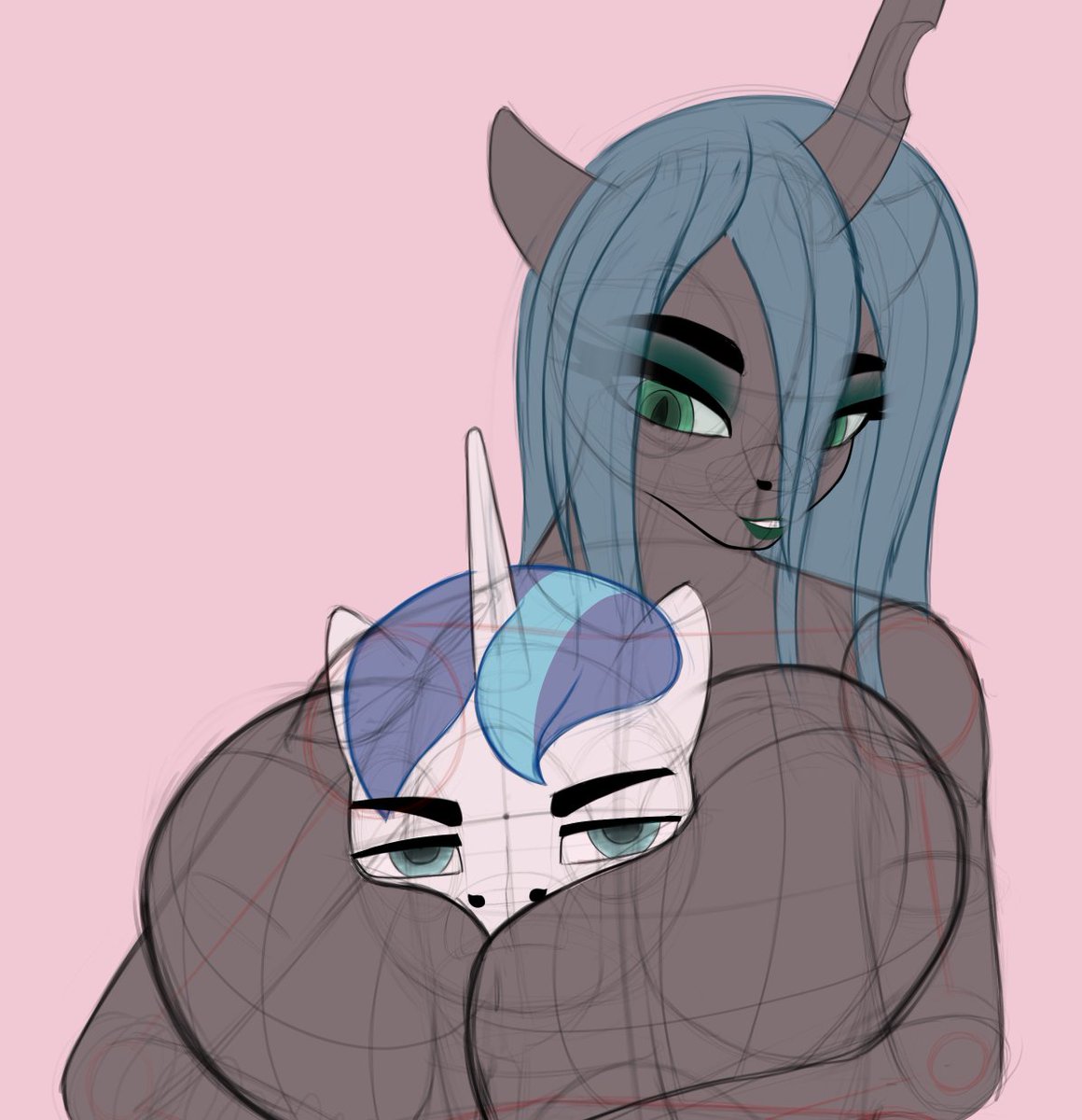 First sneak peek art update of the year! It seems that Cadance and Shining Armor have an unwanted visitor, although I know some of you would gladly swap places with him 😅

First time attempting to make a comic, trying something new to tackle art burnout