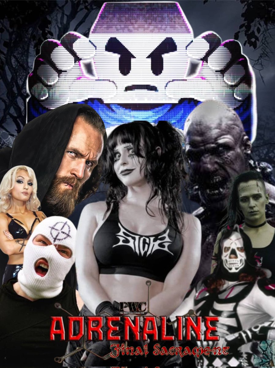 This Sunday!

Our first ever EMBER special edition of #PWCAdrenaline! 

The war for <a href="/ATROMAVILLEGAL/">∀˥˥Ǝ⊥SNƎ⋊N∀ᴚℲ</a> comes to an end once and for all!

We come to you live from Wrestlevania as we present:

Adrenaline: Final Sacrament