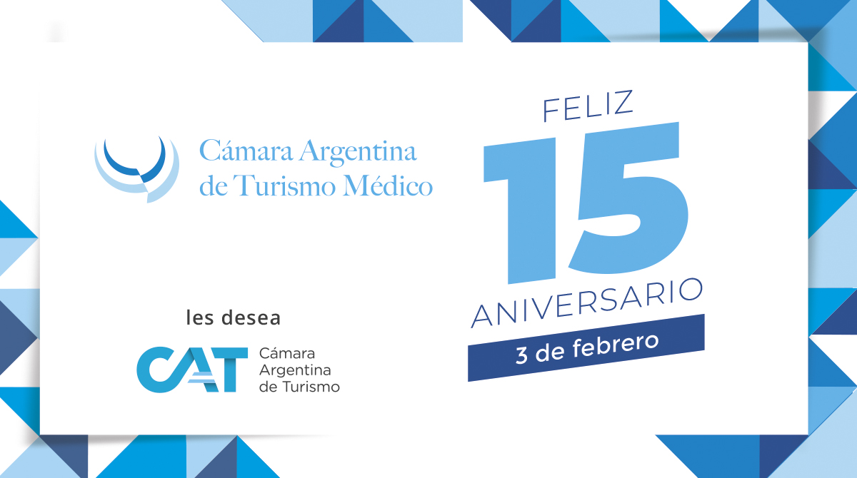 ¡Feliz 15° aniversario a la Cámara Argentina de Turismo Médico <a href="/CATurismoMedico/">CATurismoMédico</a>! 🎉

Nuestro reconocimiento por su trayectoria y aporte al desarrollo y posicionamiento del turismo médico argentino, consolidando al país como un referente regional en servicios de salud y bienestar.