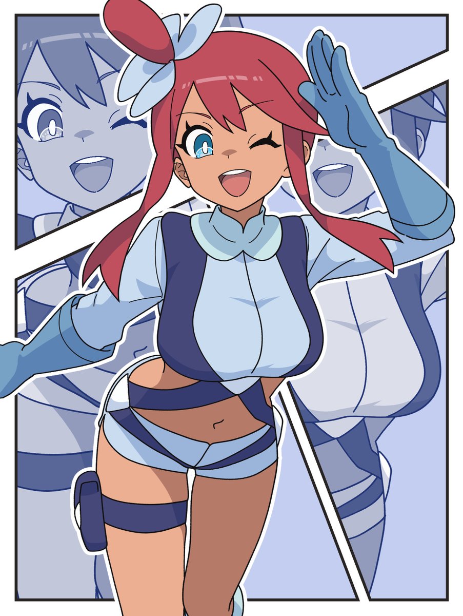 「じゃあね　こんどは　アタシと　もっと　たのしいこと　しましょう！」
#ポケモン　#フウロ