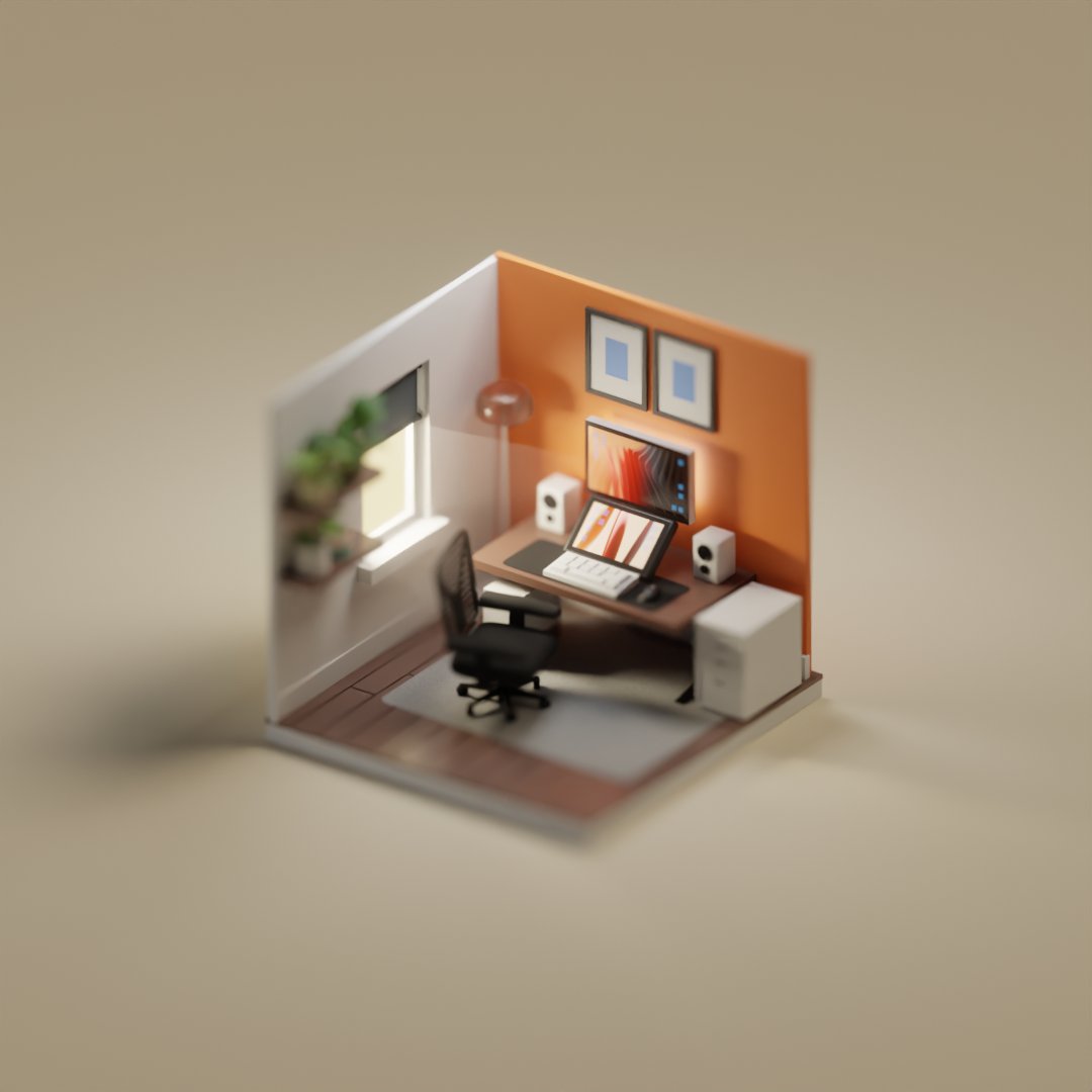 beastochahin's tweet image. Doing something super simple whilst on a call on autopilot mode to unplug from day to day activities, just a quick simple doodle.
#b3d #3D #isometric