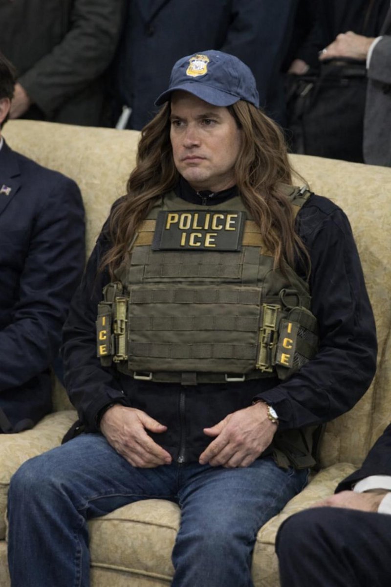 ProjectLincoln's tweet image. Marco Rubio just found out Kristi Noem might get fired