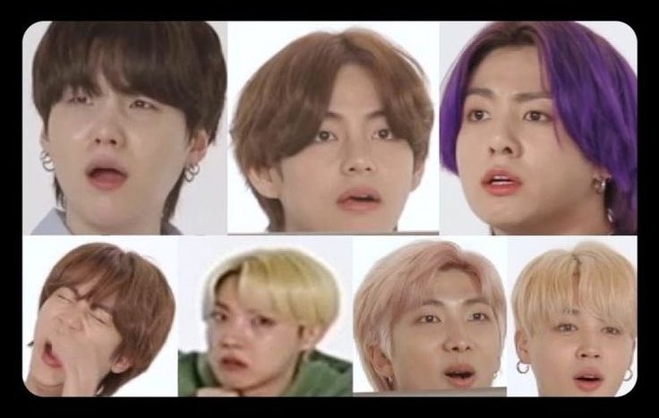 a reminder this is a close up of all bts’ faces when louder than bombs was revealed as #1 most wanted song to see  on stage