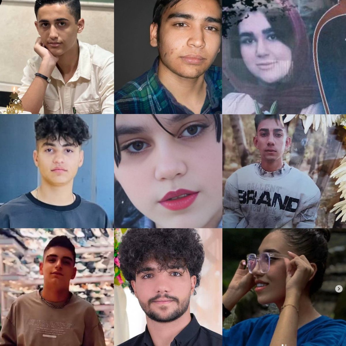 MelinaShadi's tweet photo. What kind of world are we leaving behind for our children?

These are only a few of the children killed during recent protests in Iran, including Kian Pirfalak, a nine-year-old Iranian boy killed during the crackdown on the Mahsa Amini protests. https://t.co/KVJ19E2uoH