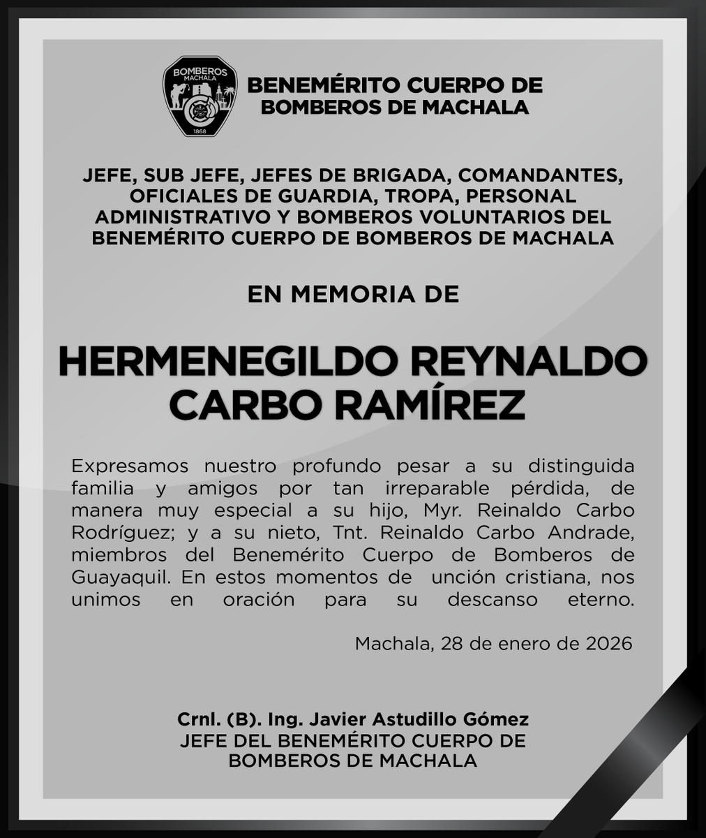 Cuerpo de Bomberos Municipal de Machala (@machalabomberos) on Twitter photo 