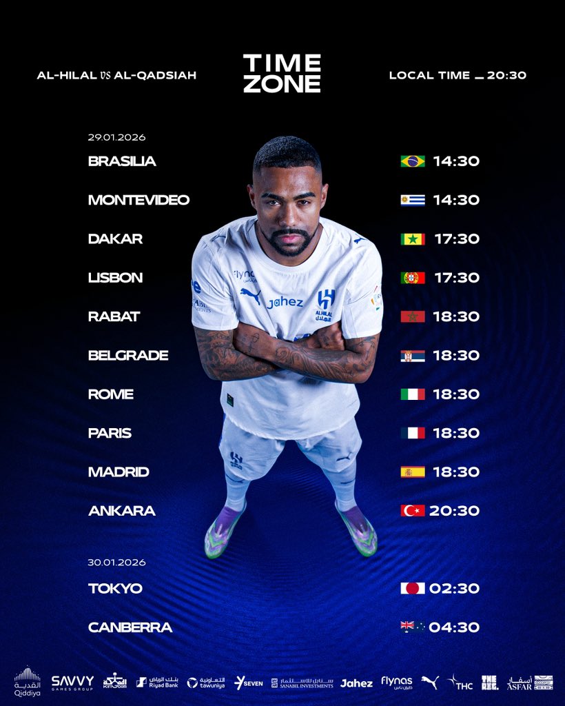 #AlHilal in your time ⏰💙