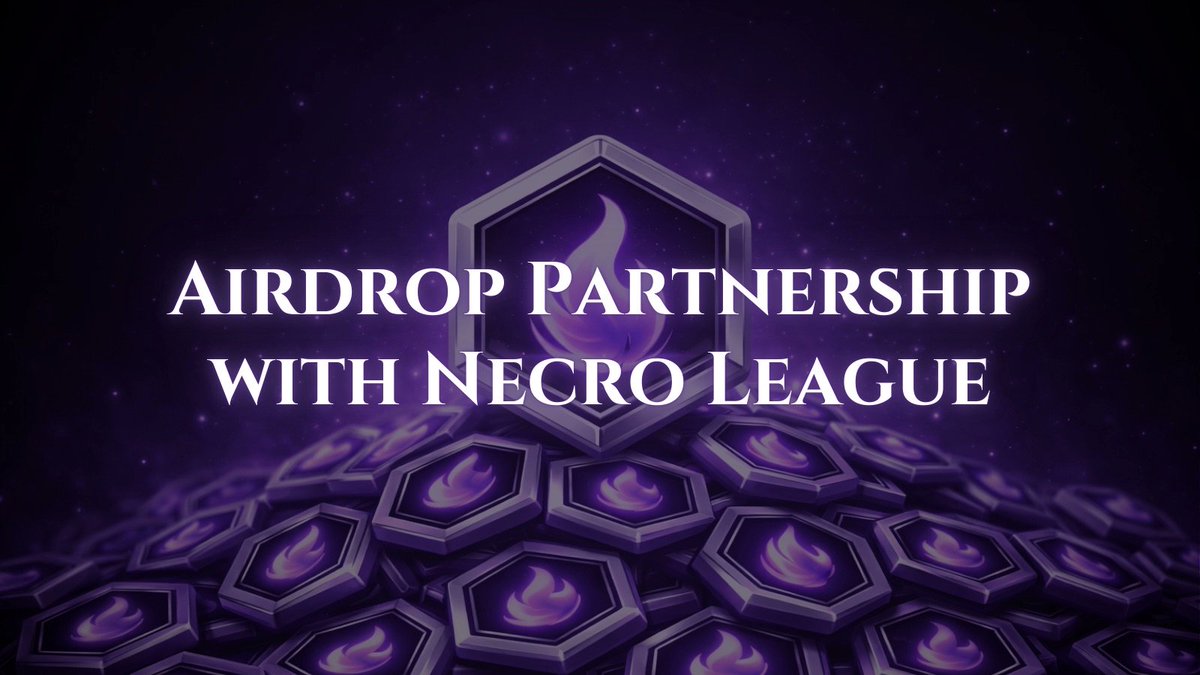 🚨Airdrop Partnership Alert🚨  

<a href="/necroleague/">Necro League Gaming Studios</a> is evolving to a Gaming Studio friendly ecosystem and giving us some rewards too!  Their $SKULLY stakers'll get free airdrops as well!  

🎁You can win a 10 000 $SOUL airdrop from us! 

❤️, 🔁, Tag 3, Follow us &amp; <a href="/necroleague/">Necro League Gaming Studios</a>  
📷48