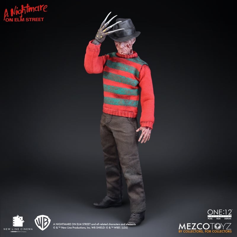 BDisgusting's tweet image. Now up for pre-order, Mezco's One:12 Collective Freddy Krueger figure features over 30 points of articulation and four head portraits including one with a removable faceplate that reveals a gnarly skull sculpt. 

The cost? $120. Shipping Summer 2026.