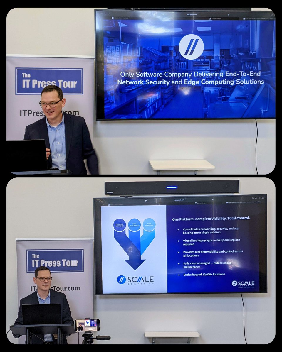 With <a href="/ScaleComputing/">Scale Computing</a>  delivering End-To-End Network Security and Edge Computing #MultiCloud #Virtualization #Consolidation #VMware #DistributedEnterprise #AI #ITPT <a href="/ITPressTour/">The IT Press Tour</a>