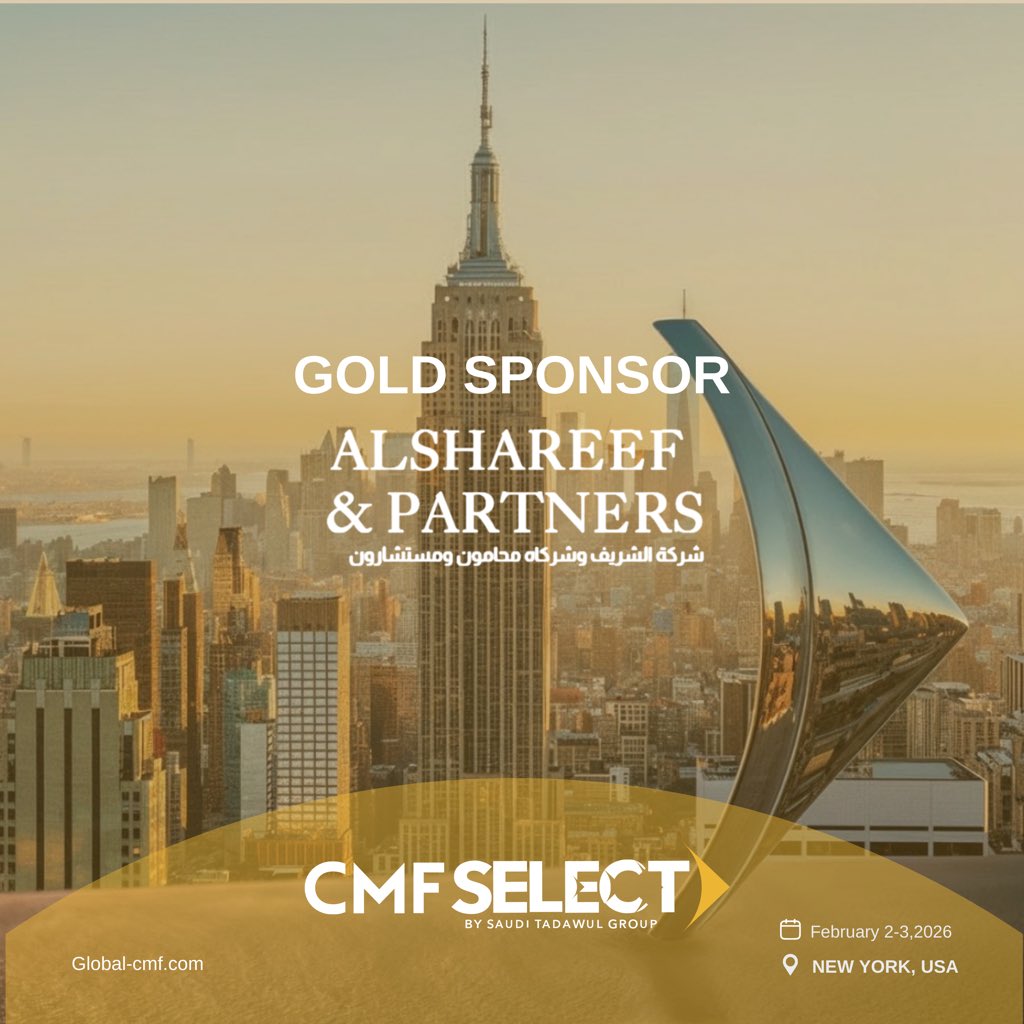 يسرّنا المشاركة كراعي ذهبي في #ملتقى_الأسواق_المالية_سيليكت، الذي يُقام خلال الفترة من ٢ إلى ٣ فبراير في نيويورك!

 للاطلاع على أجندة الملتقى ومتابعة أحدث المستجدّات: 
lnkd.in/dd85tFwK

We are proud to participate as a Gold sponsor at #CMFSelect, which will be hosted in