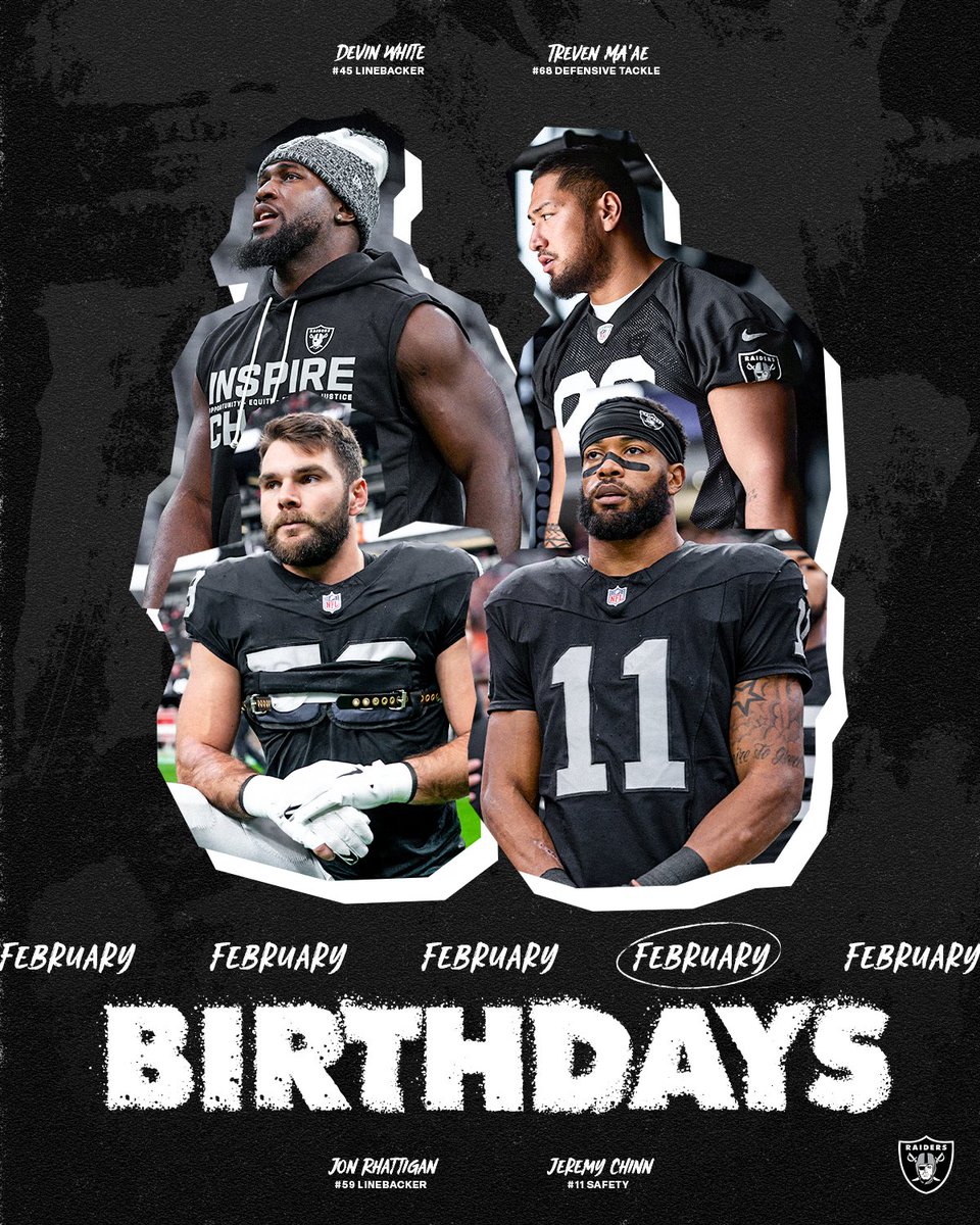 Shoutout to all of the February birthdays! 🎉
#RaiderNation