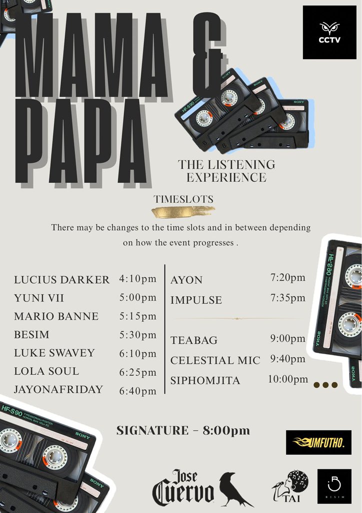 lowkey_esto's tweet photo. 1 Day Left To Go

MAMA&amp;PAPA EP (Live Listening Experience)
30.01.26
4pm till late
@ColCacchio 

🎶
Line Up on 2nd frame >>
Time Slot on 3rd frame >>>

hope to see you there. 💕

#music #rnb #hiphop #neosoul #fyp https://t.co/FkPVLN0WuJ