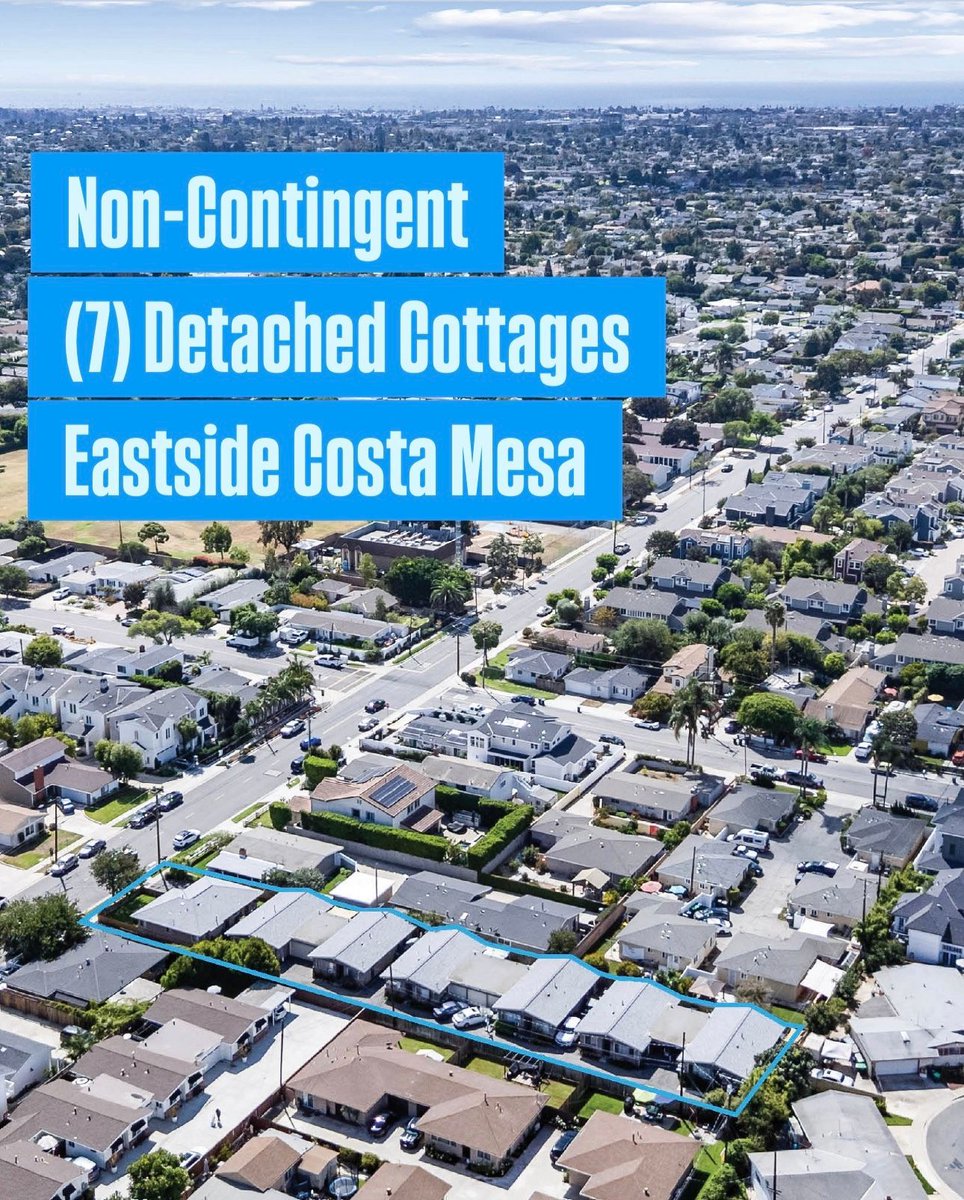 Now non-contingent First time on the market in over 20 years - (7) SFRs on one lot in Eastside Costa Mesa. We represented both exchange buyer and seller on this standout offering.
More details to come
If you’d like to discuss purchasing or selling a multifamily asset and want