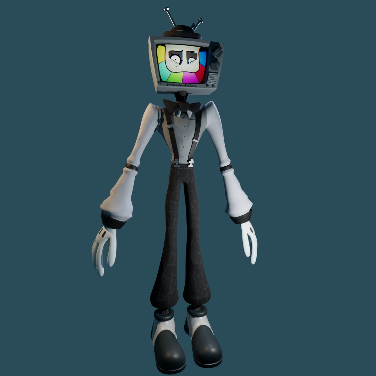 Trekinho20's tweet photo. The model is done! Mr Puzzles High Poly! #SMG4 #wtf2025 #smg4MrPuzzles #CGI #b3d #Blender #Blender3D #Glitchproductions https://t.co/eQJkIo5IAn