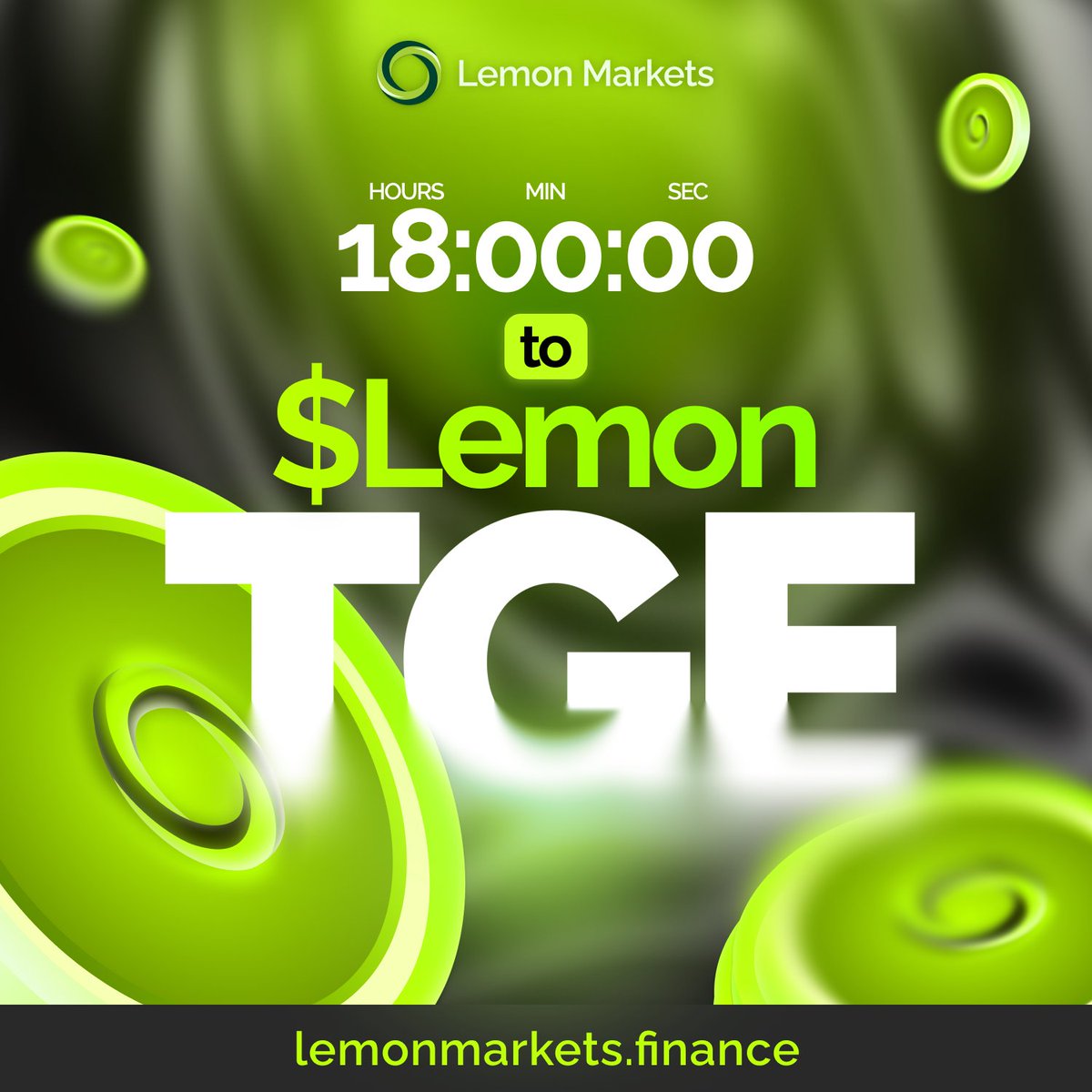 18 Hours to $LEMON TGE

Join the waiting room👇