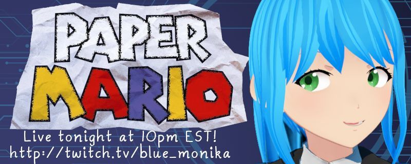 Blue Monika💙| totally not-a-robot Vtuber tweet media
