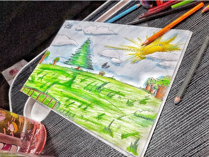 Padang rumput hijau impian..

Karya sinok kecilku❤️

#Family