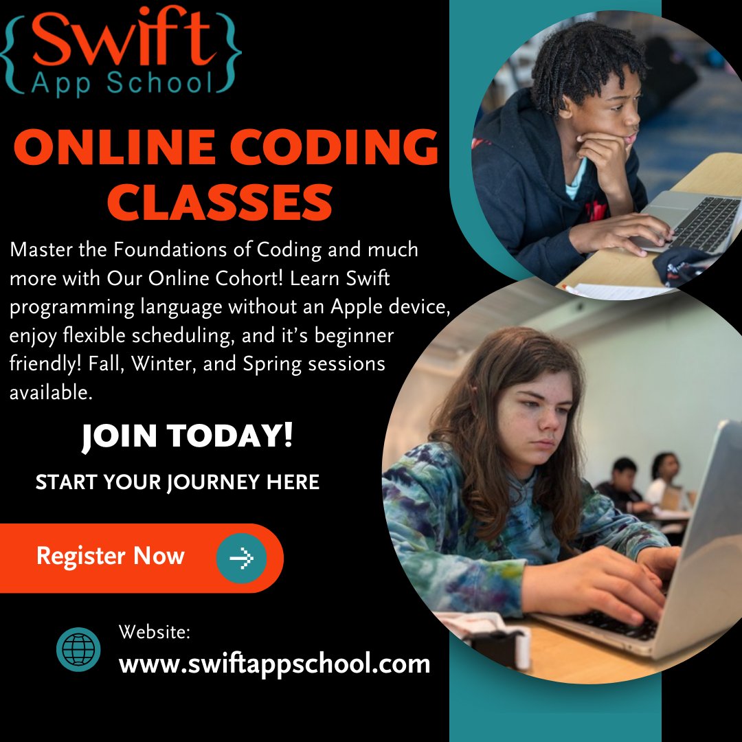 swiftappschool's tweet photo. Hello 2026! We hope the New Year has started off well for everyone. January is in full swing and we are back at it, with a year of coding fun! Spring online classes start March 2, 2026! Register today, Space is limited! https://t.co/NFOMJchf9Z https://t.co/MCUVOZr7qH